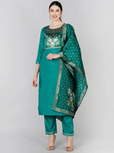 Poly Silk Yoke Design Kurta Trousers-PKSKD1372